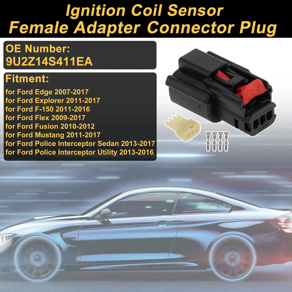 3 Pin Ignition Coil Sensor Connector Plug for Ford Edge (2007–2017)