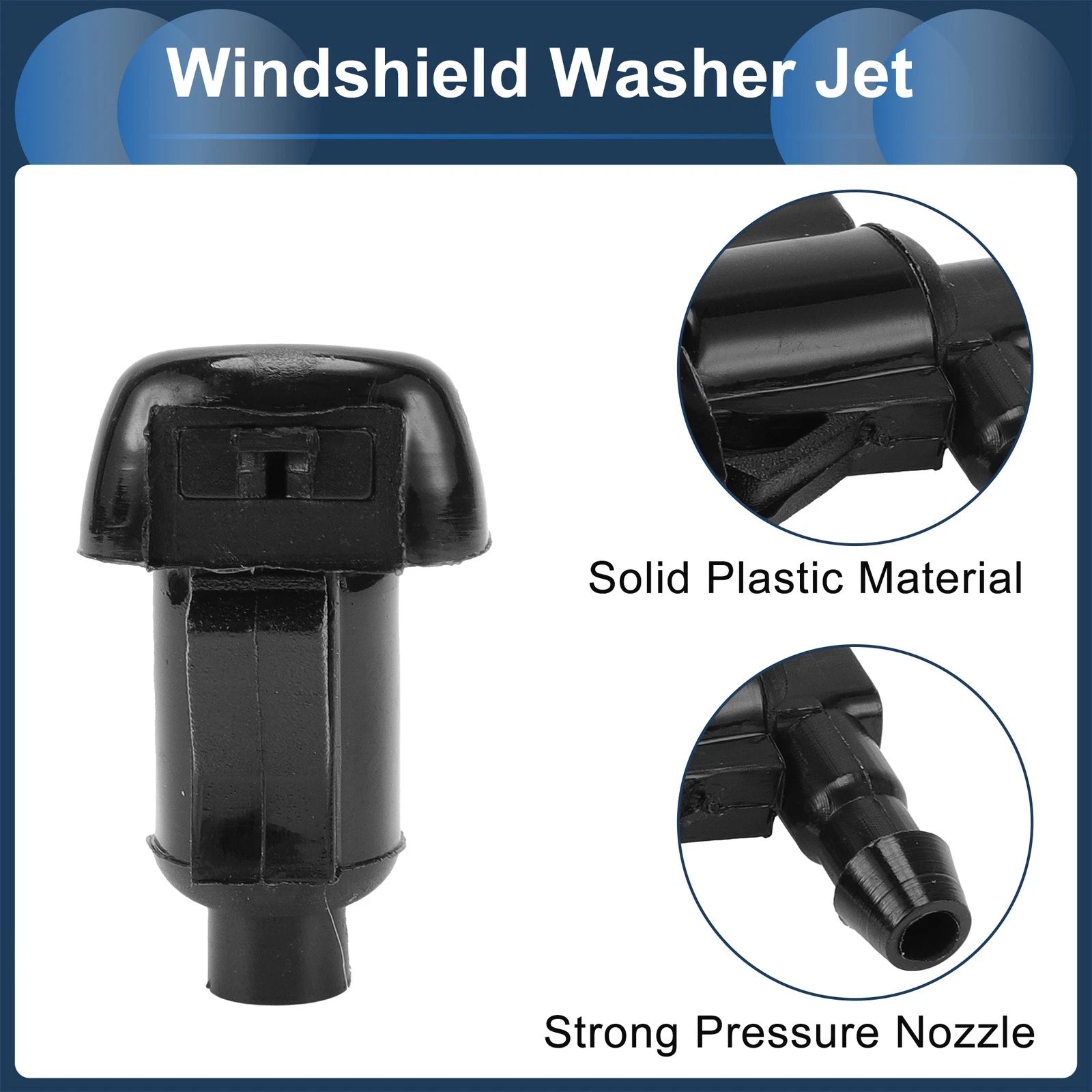 Set of 1 Windshield Washer Nozzle with Gasket for Chevy (No. 55372143AB)