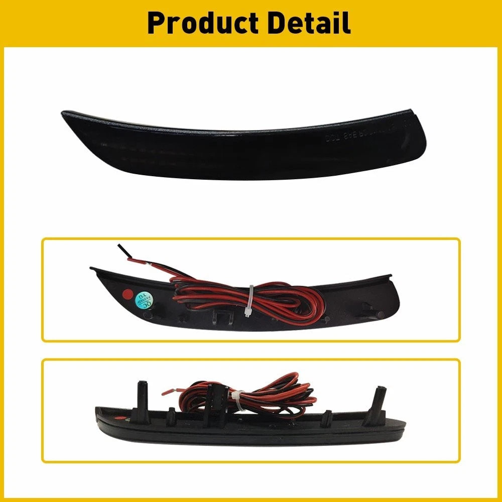2pc Smoked LED Side Marker Lights for Chrysler 200 (2015–2017)