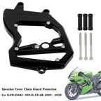 Front Sprocket Cover Chain Guard for Kawasaki Ninja ZX-6R (2009–2023) Black T9
