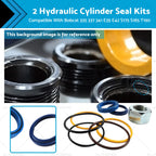 2 Hydraulic Cylinder Seal Kits for Bobcat 335 337 E35 S175 S185 (7135559)