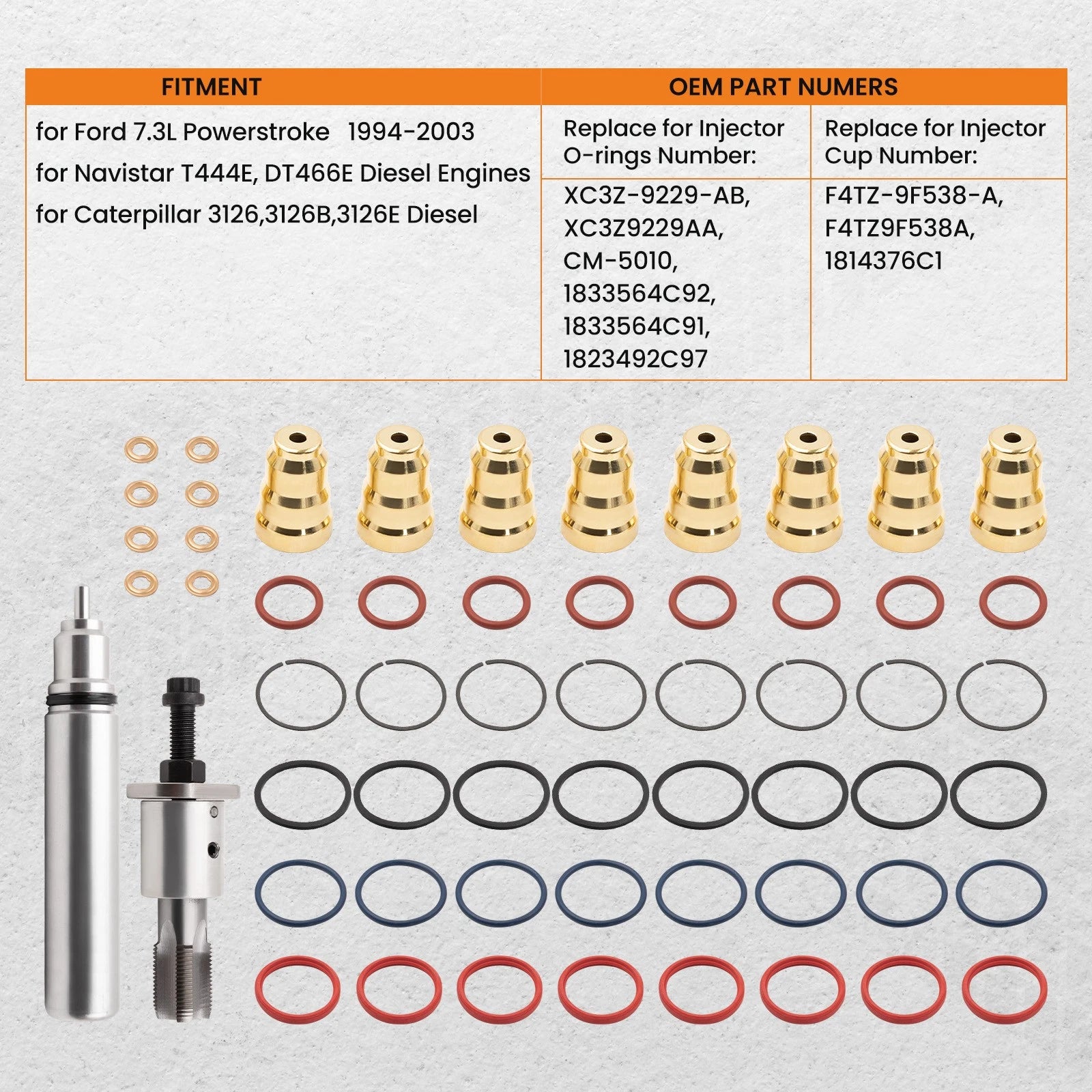 Fuel Injector Sleeves Remover Installer Tool for Ford F250 F350 (1994–2003)