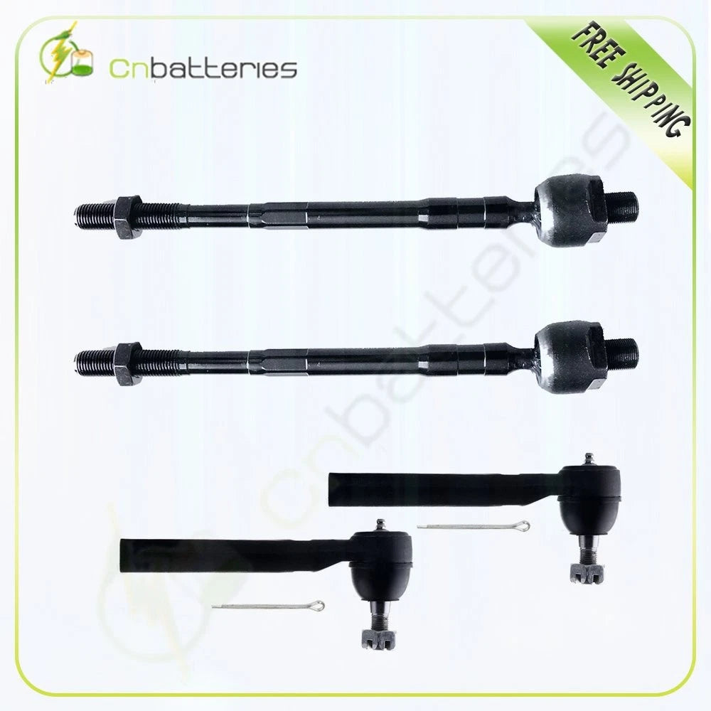 4X Front Inner & Outer Tie Rod End Links Kit for Nissan Murano (2005–2007)