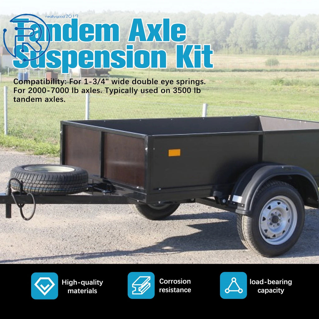 Trailer Tandem Axle Suspension Leaf Spring Hanger Kit for Double Eye Springs