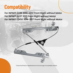 Front Window Regulator Right for Infiniti EX35 (2010–2012), EX37 (2013), QX50 (2014–2017)