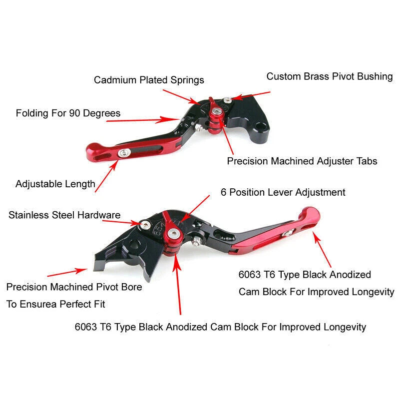 Adjustable Folding Brake Clutch Levers for Honda CBR650F/CB650F (2014–2020)