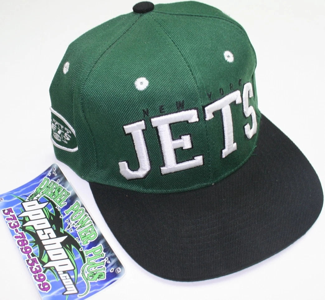 NY Jets Flat Bill Snapback Hat NFL Fan Gear