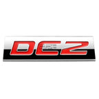 3D Polished Red Lettering Badge for DC2 (Year Not Specified)