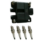 Set of 4 Iridium Spark Plugs & Ignition Coil for Subaru Impreza (2008–2011)