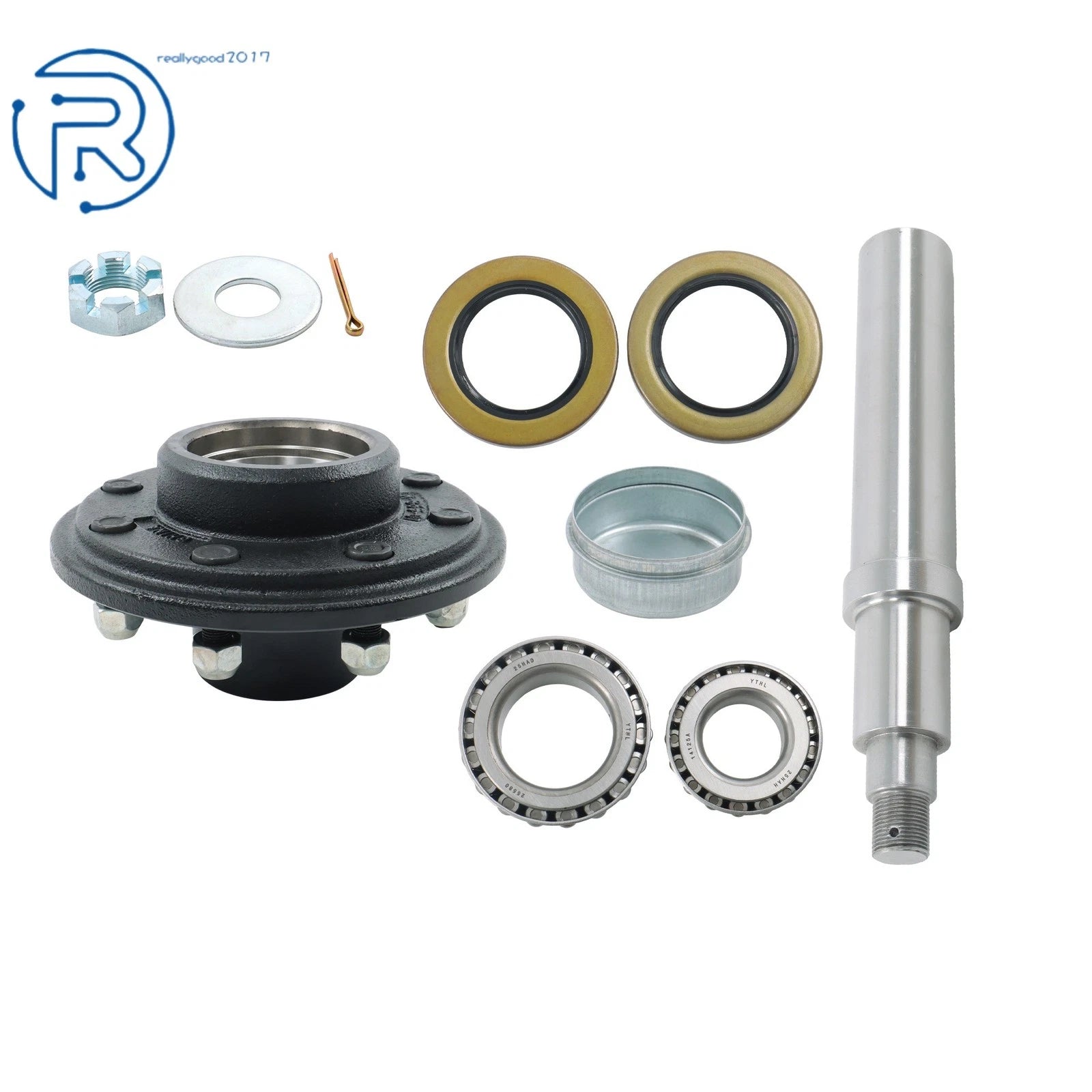 Trailer Wheel Hub Kit for 8 on 6.5" Spindle (4000 lbs)