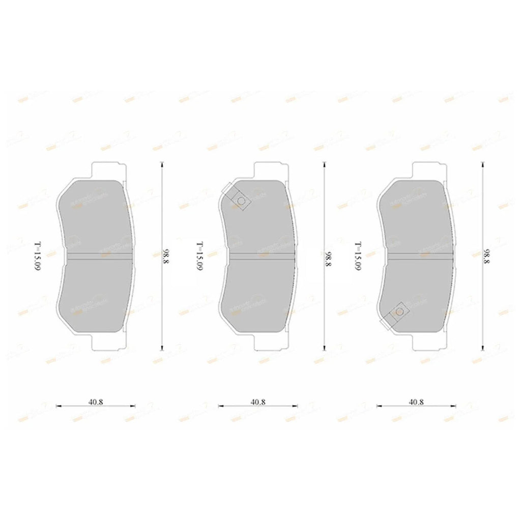 Rear Disc Brake Pads Set for Kia Sportage (1996-2010)