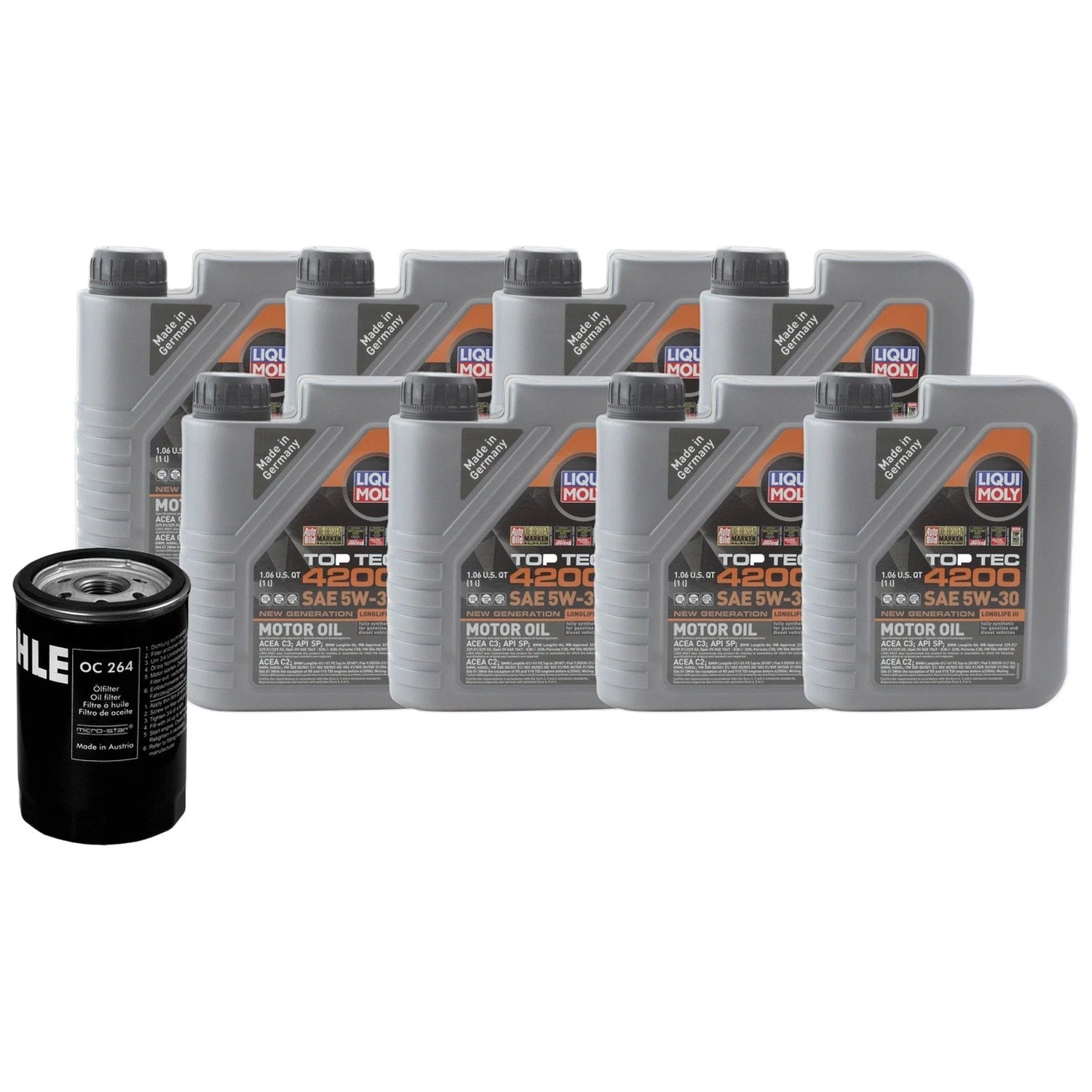 8L Liqui Moly Top Tec 4200 5W-30 Engine Oil Change Kit for Audi RS6 (2003–2010)