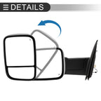 Tow Mirrors for Dodge Ram 1500 (2002–2008) with Turn Signal Light, Black