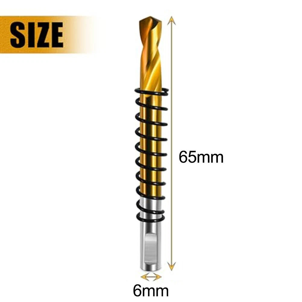 5pcs Titanium Plated Steel Drill Bits for Metal (Pilot, Center Holes)