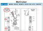 Exhaust Tube for MerCruiser 120 140 (70981A3, 32-90949T)