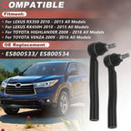 Front Outer Tie Rod End Linkages for Lexus RX350 RX450h (2007–2022)