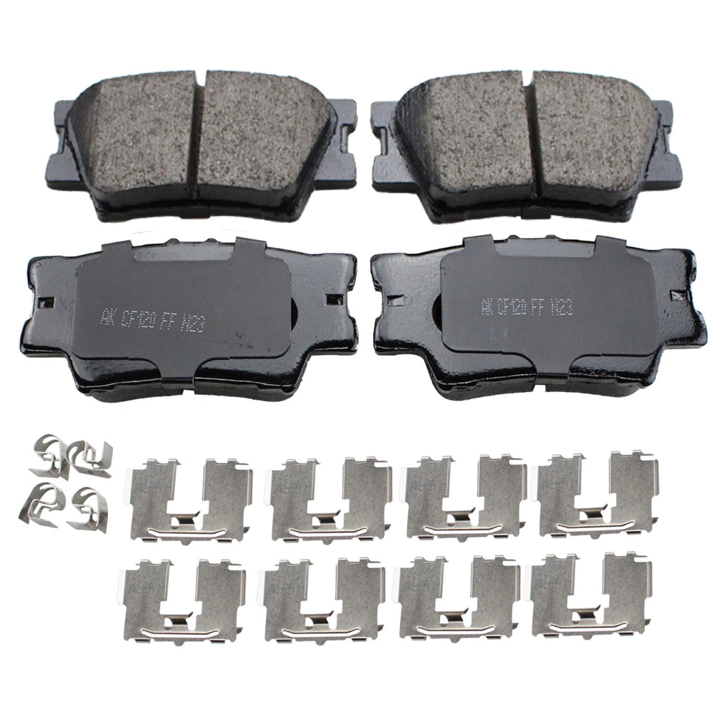 Set of 4 Akebono Rear Brake Pads ACT1212A for Lexus ES350 Pontiac Vibe Toyota Avalon (2007–2019)