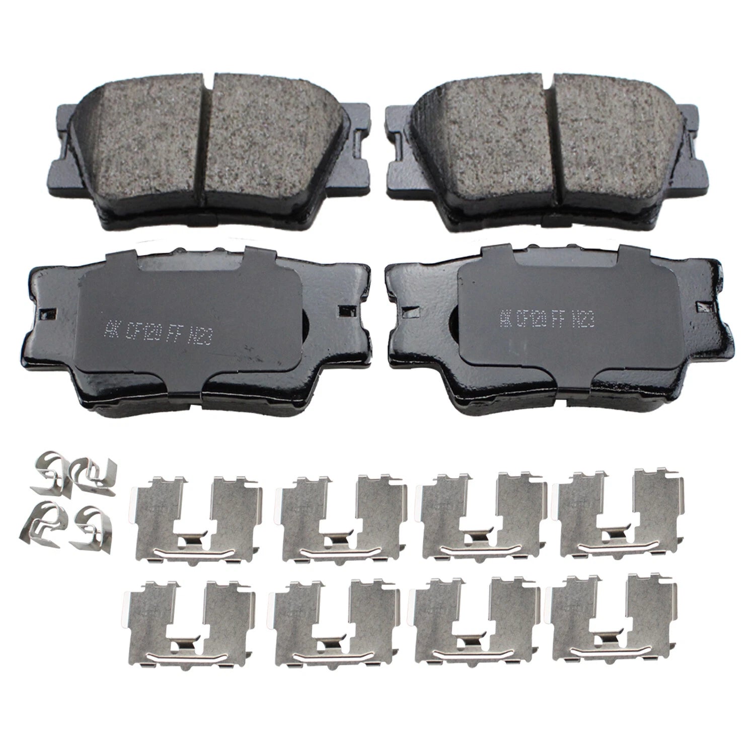 Set of 4 Akebono Rear Brake Pads ACT1212A for Lexus ES350 Pontiac Vibe Toyota Avalon (2007–2019)
