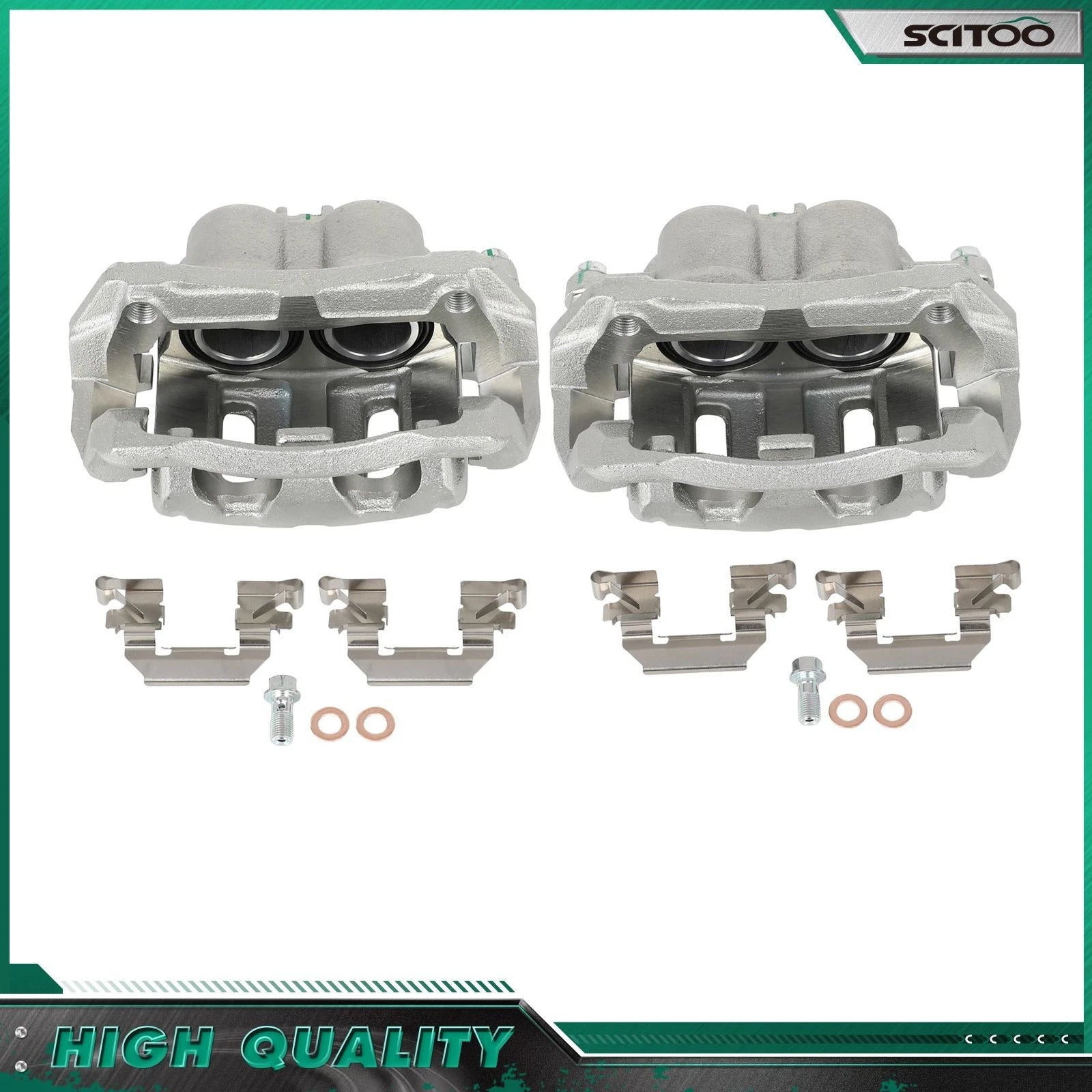Set of 2 Front Brake Calipers w/ Bracket for Acura RDX (2007–2012) & Honda CR-V (2007–2016)