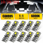 10X LED Interior License Plate Light Bulb T10 194 168 W5W for