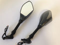 Integrated LED Turn Signals Side Mirrors for Cruiser Chopper (M10 Bolts)