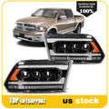 Pair LED Headlight Assembly for Dodge Ram 1500 2500 3500 (2009–2018)