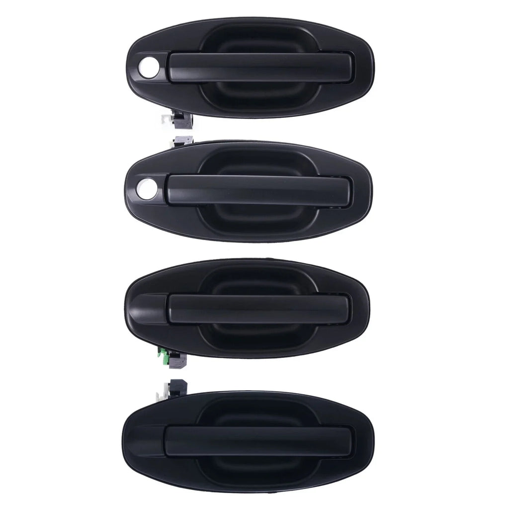 4pc Front/Rear Outer Door Handle Blk for Hyundai Santa Fe (2000–2005)