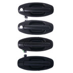 4pc Front/Rear Outer Door Handle Blk for Hyundai Santa Fe (2000–2005)