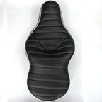 Custom 2-Up Cross Stripe Leather Seat for Harley XL883N XL883L XL883X (2005–2013)