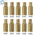 Set of 10 Main Jets for OKO KOSO PE PWK Carburetor (118-160)