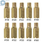 Set of 10 Main Jets for OKO KOSO PE PWK Carburetor (118-160)