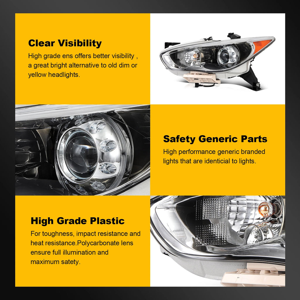 Left Side Headlight with HID Xenon Projector for Infiniti JX35 QX60