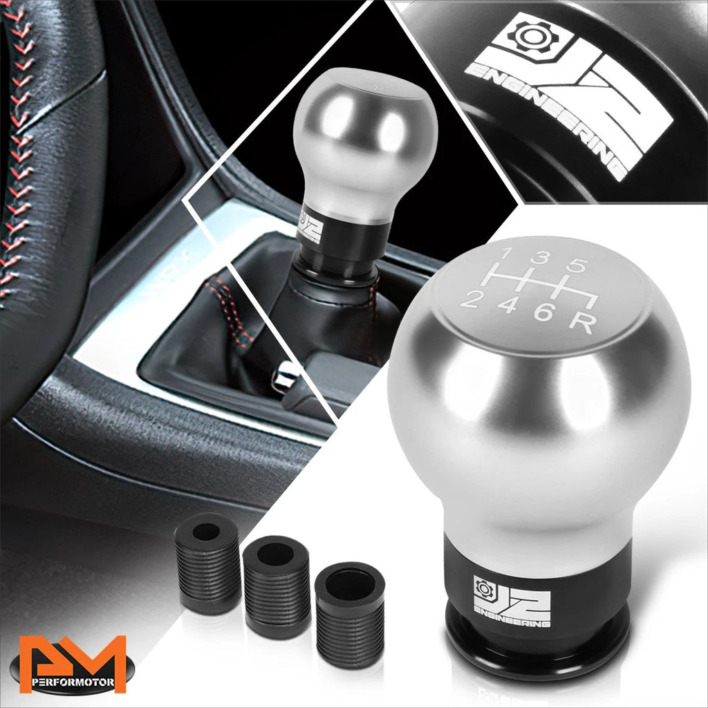 J2 Teardrop Aluminum Shift Knob for Universal Vehicles (6-Speed)