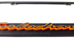 Matte Black License Plate Frame Orange Outline for Daytona Turbocharged (USA)