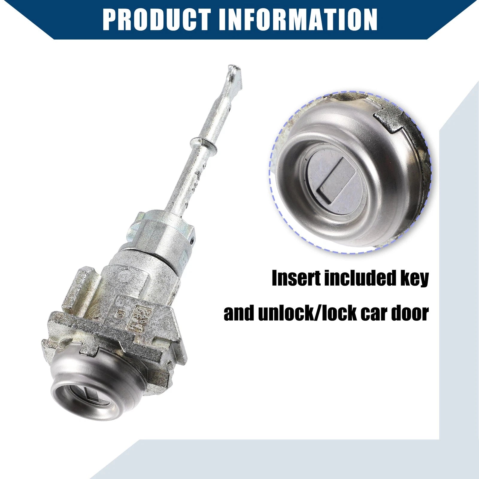 Front Left Door Lock Cylinder w/ Key for Hyundai Elantra (2017–2020) 81970-F0000