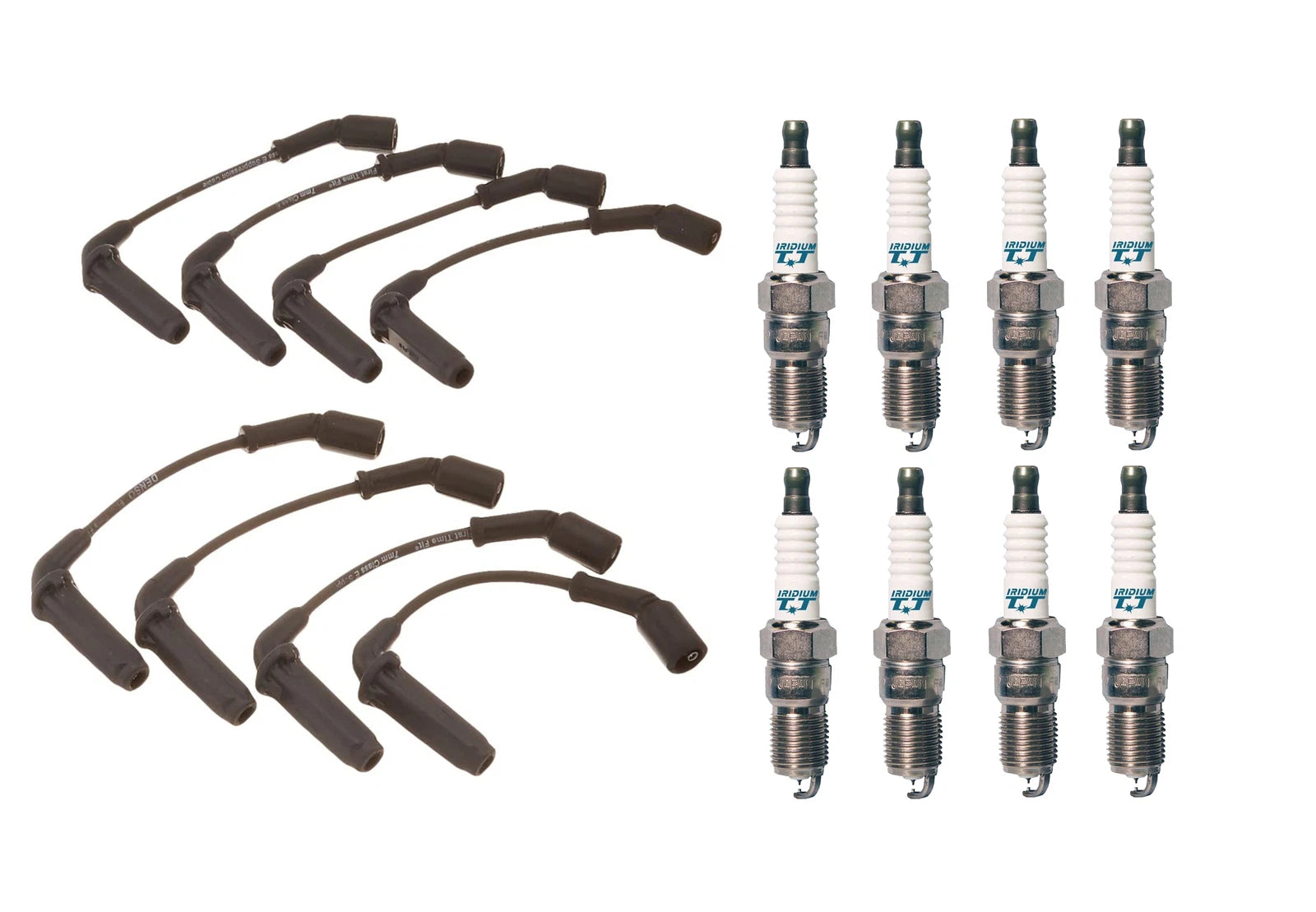 Denso Wire Set & 8 Iridium TT Spark Plugs Kit for Chevy GMC V8 (Std Asp)