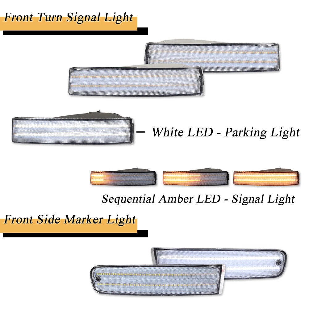 Clear Turn Signal Light Set for Honda Prelude (1992–1996)