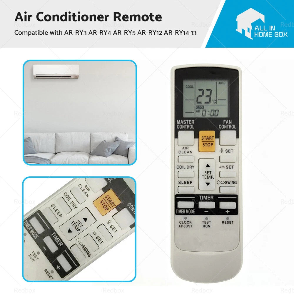 Air Conditioner Remote for Fujitsu AR-RY3 AR-RY4 AR-RY5 AR-RY12 AR-RY14