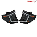 Pair of Full LED Black Headlights for GMC Sierra 1500 (2022–2024)