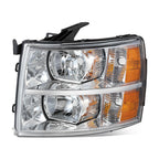 Left Chrome Housing Headlight Lamp for Chevy Silverado 1500 2500 3500 HD (2007–2014)