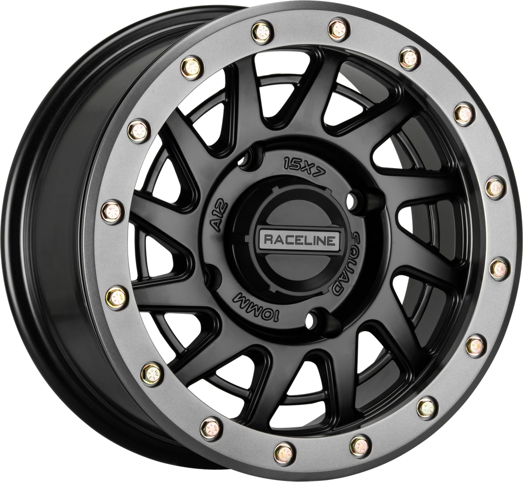 Raceline Squad Beadlock Wheel for ATV/UTV 15x7 4/137 6+1 Black Gunmetal