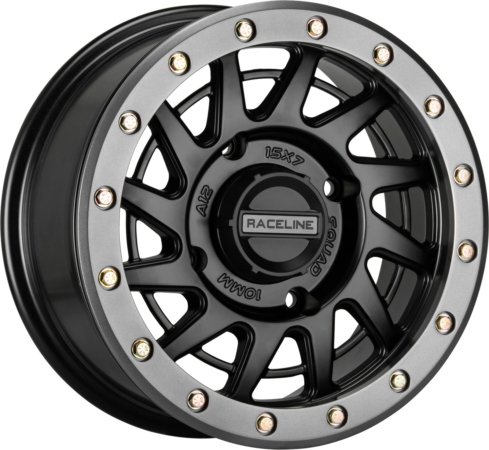 Raceline Squad Beadlock Wheel for ATV/UTV 15x7 4/137 6+1 Black Gunmetal