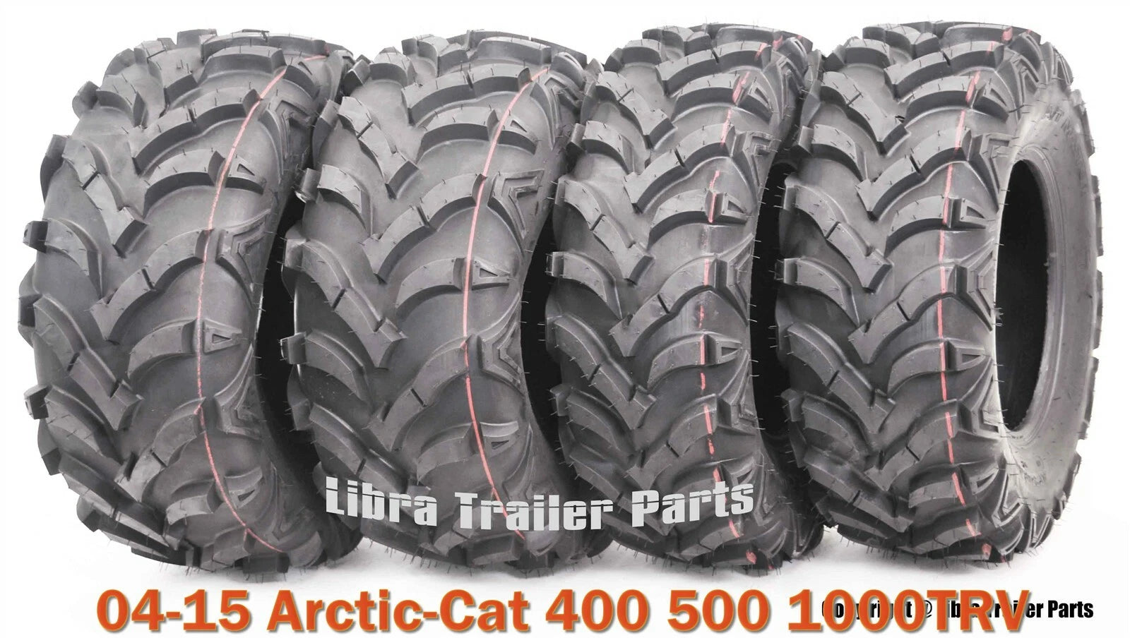 Set of 4 ATV Solid Mud Tires 25X8X12 25X10X12 for Arctic Cat 400 500 1000 TRV (2004–2015)