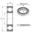 Deep Groove Ball Bearing 30x55x9mm for Scooter Skateboard (P0)
