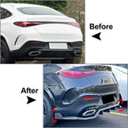 Rear Bumper Spoiler Lip for Mercedes Benz GLC Coupe 2023-2024 Carbon Look