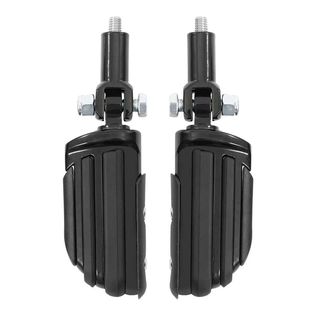 Black Rear Passenger Footpegs Support Mount for Harley Softail (2000-2006)