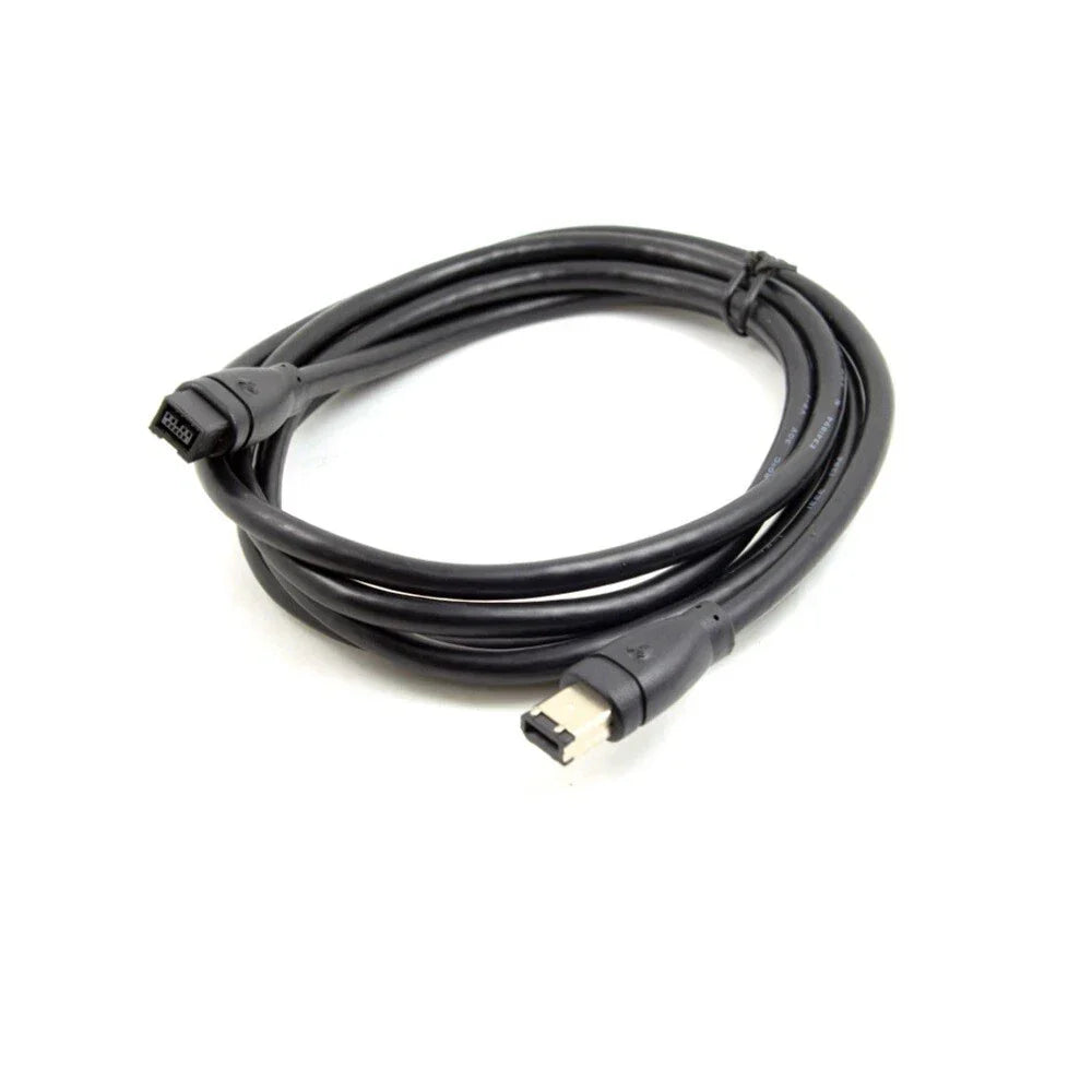 6FT Firewire 800 IEEE 1394B 9 Pin to 6 Pin Male to Male Cable - Black