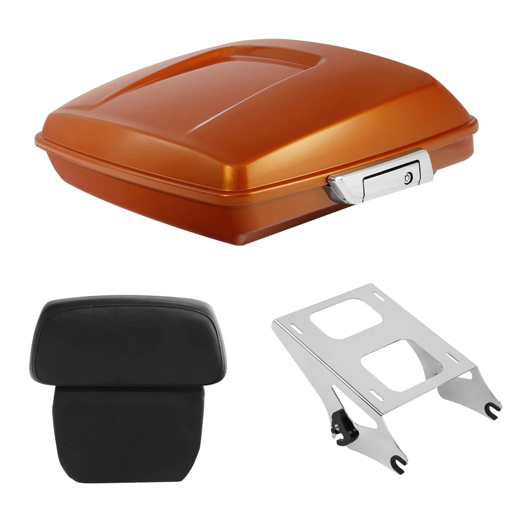 Razor Trunk Backrest Pad Mount Rack for Harley Touring (2014–2026) Amber Whiskey