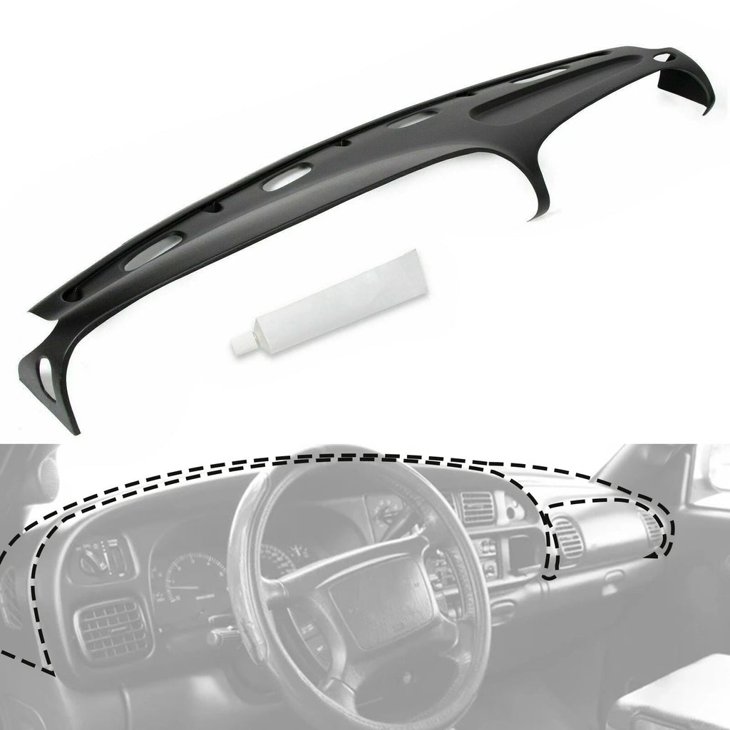 Front Upper Dashboard Cover Cap Bezel Overlay for Ram 1500 2500 3500 (1998–2002)