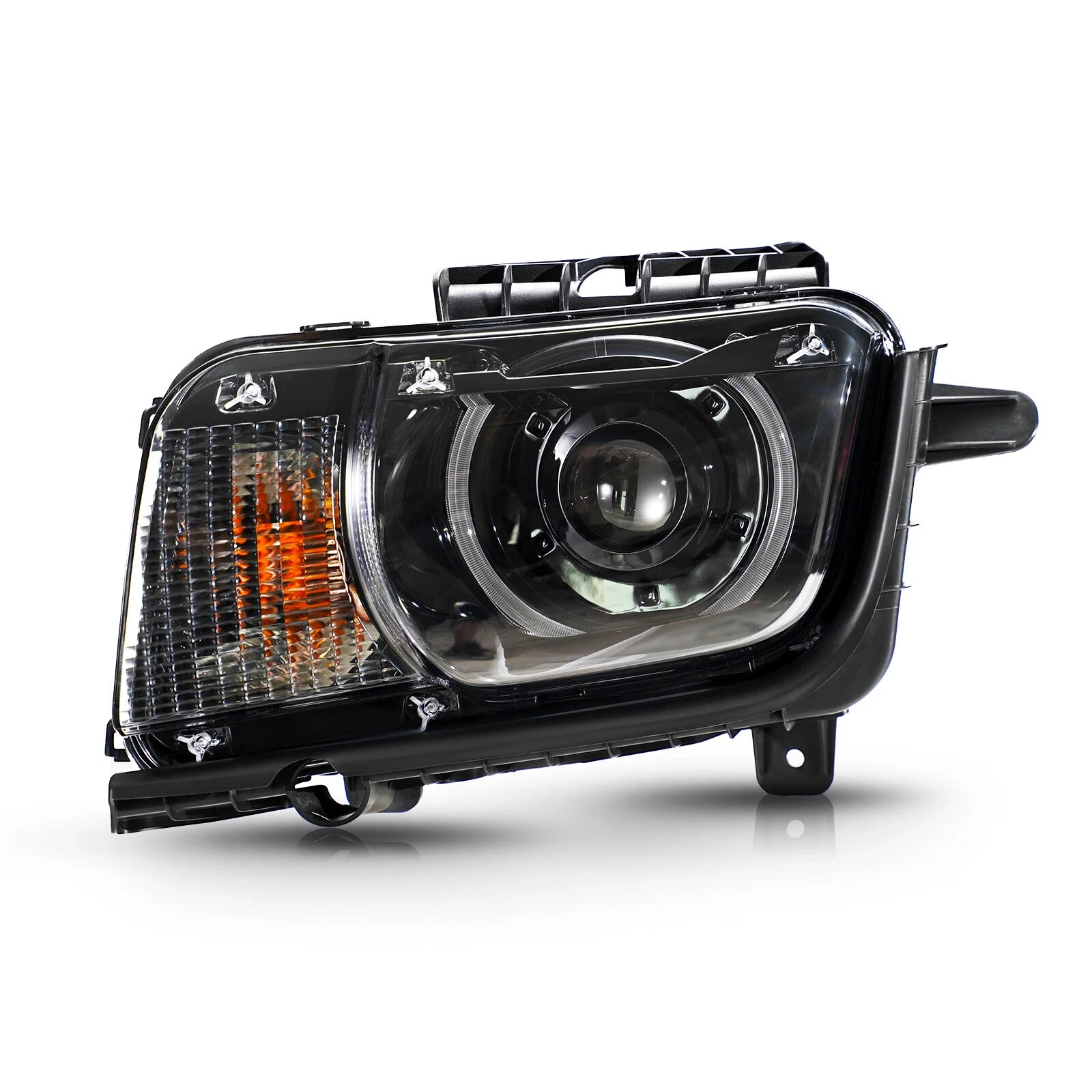 Black Halogen Headlights with LED DRL for Chevy Camaro (2010–2013)